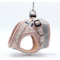 Breathable reflective plaid polyester puppy dog harness